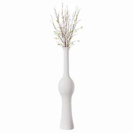 Uniquewise Tall Unique Style Floor Vase for Entryway Dining or Living Room, White Ceramic 58.75 in. QI004041.L